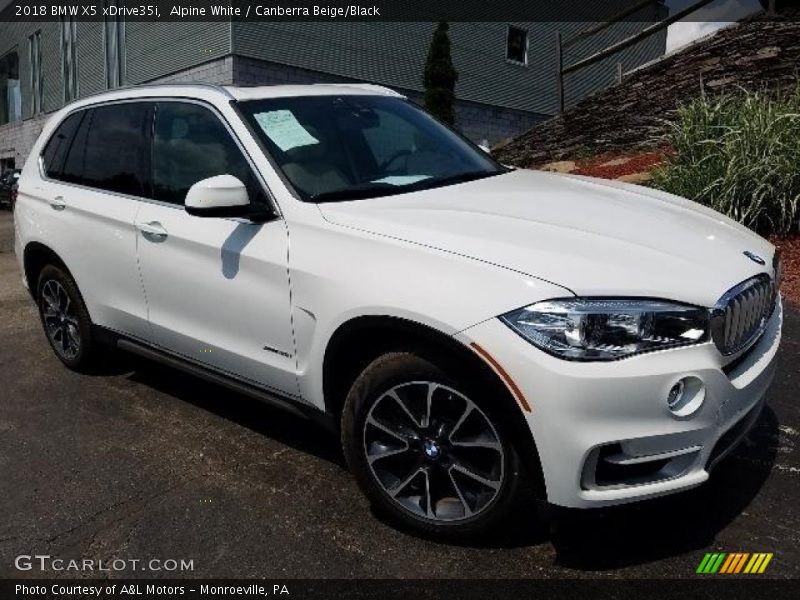 Alpine White / Canberra Beige/Black 2018 BMW X5 xDrive35i