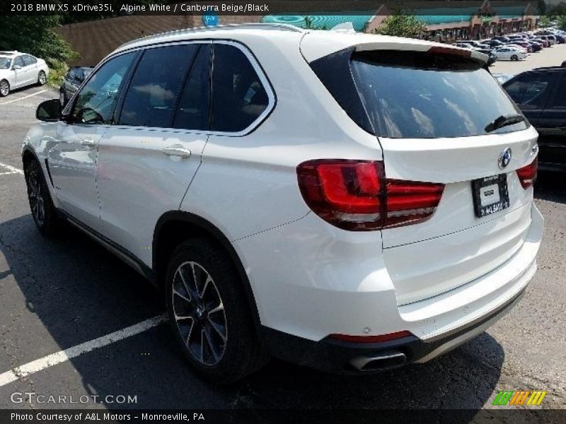 Alpine White / Canberra Beige/Black 2018 BMW X5 xDrive35i