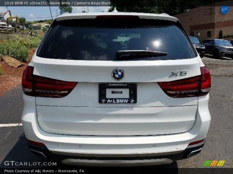 Alpine White / Canberra Beige/Black 2018 BMW X5 xDrive35i