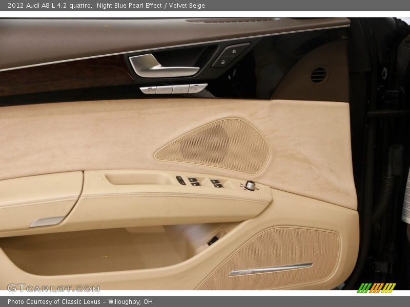 Night Blue Pearl Effect / Velvet Beige 2012 Audi A8 L 4.2 quattro