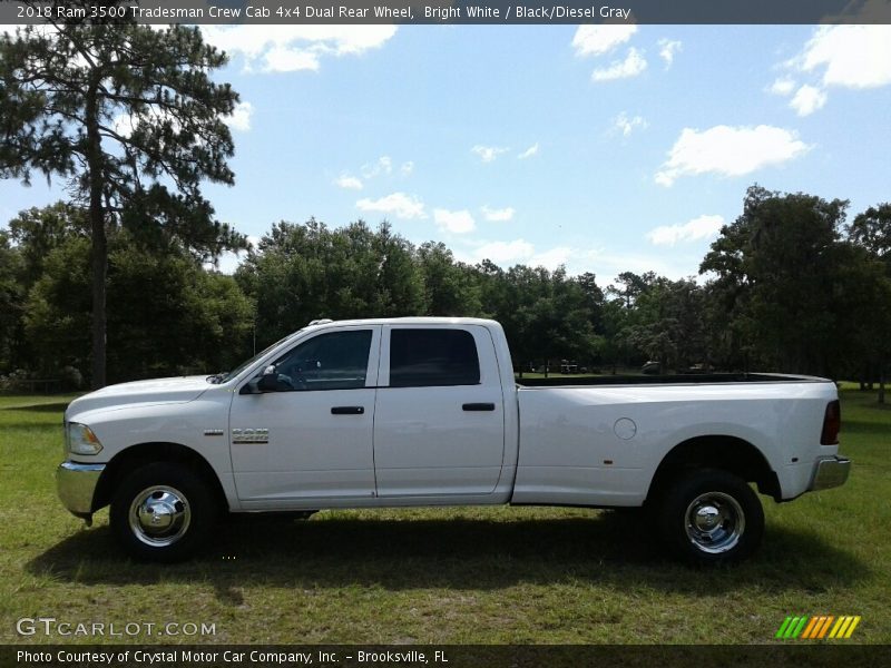 Bright White / Black/Diesel Gray 2018 Ram 3500 Tradesman Crew Cab 4x4 Dual Rear Wheel