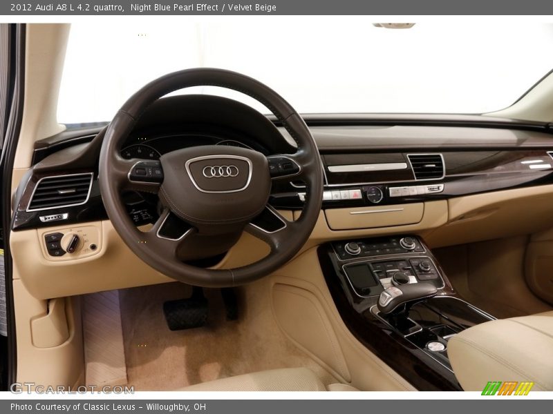 Night Blue Pearl Effect / Velvet Beige 2012 Audi A8 L 4.2 quattro