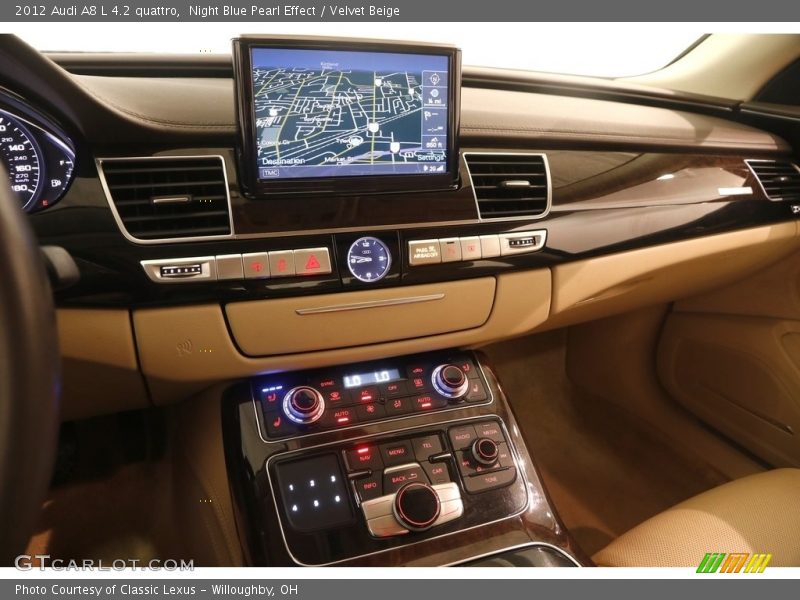 Night Blue Pearl Effect / Velvet Beige 2012 Audi A8 L 4.2 quattro