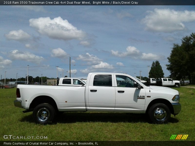 Bright White / Black/Diesel Gray 2018 Ram 3500 Tradesman Crew Cab 4x4 Dual Rear Wheel