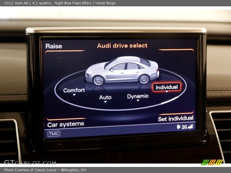 Night Blue Pearl Effect / Velvet Beige 2012 Audi A8 L 4.2 quattro
