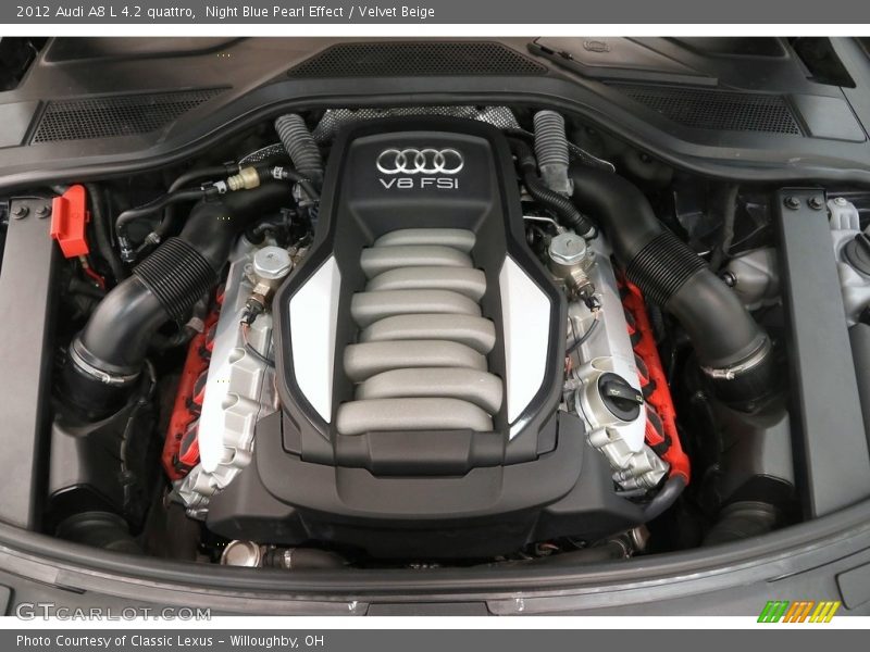 Night Blue Pearl Effect / Velvet Beige 2012 Audi A8 L 4.2 quattro