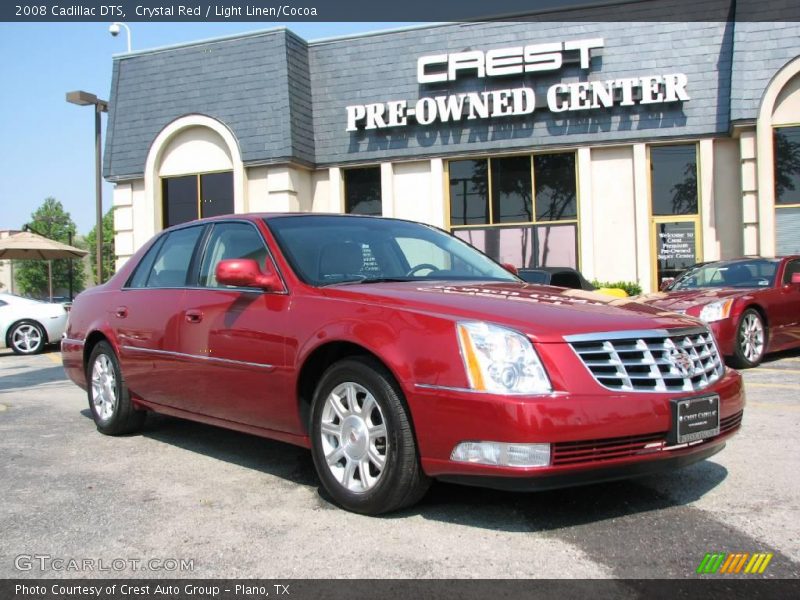 Crystal Red / Light Linen/Cocoa 2008 Cadillac DTS