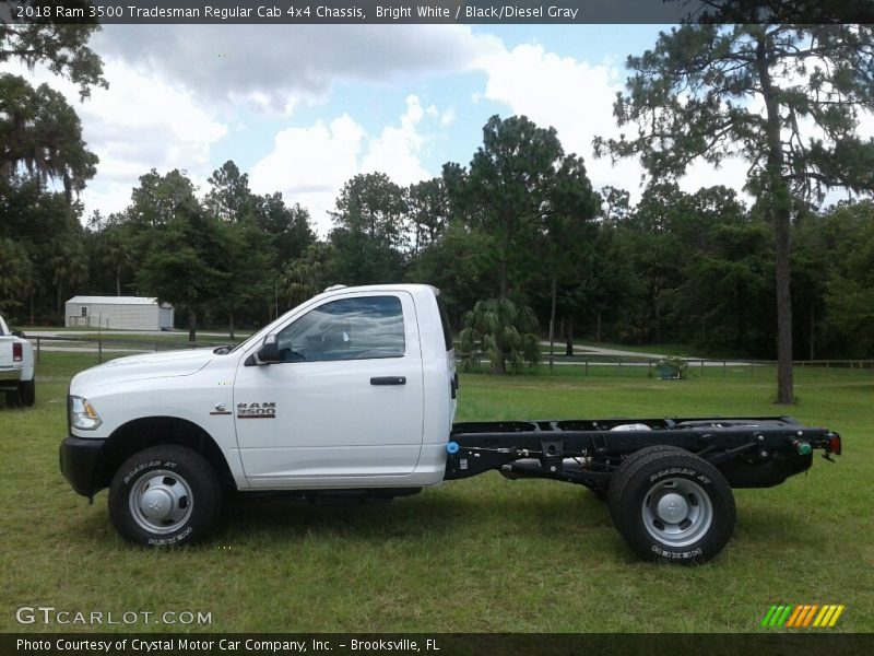 Bright White / Black/Diesel Gray 2018 Ram 3500 Tradesman Regular Cab 4x4 Chassis