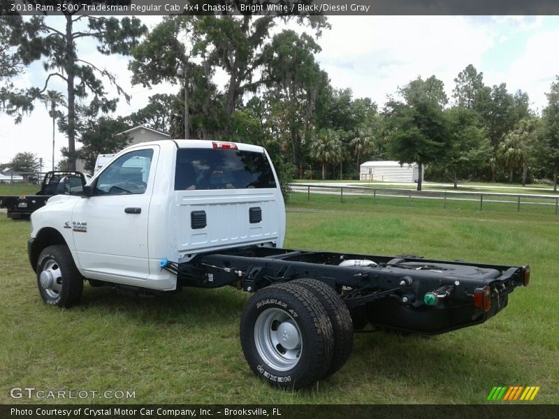 Bright White / Black/Diesel Gray 2018 Ram 3500 Tradesman Regular Cab 4x4 Chassis