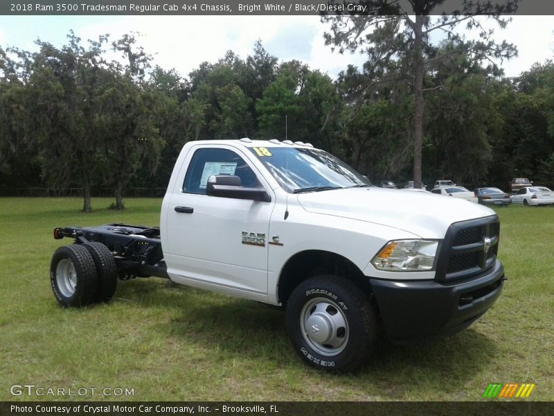  2018 3500 Tradesman Regular Cab 4x4 Chassis Bright White