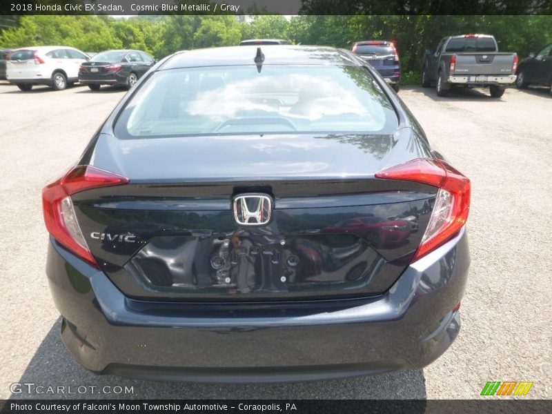 Cosmic Blue Metallic / Gray 2018 Honda Civic EX Sedan