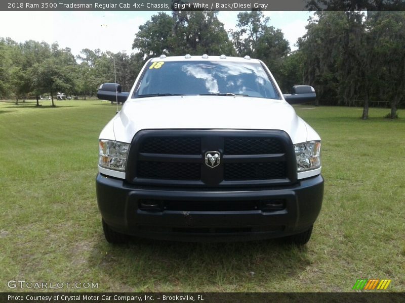 Bright White / Black/Diesel Gray 2018 Ram 3500 Tradesman Regular Cab 4x4 Chassis