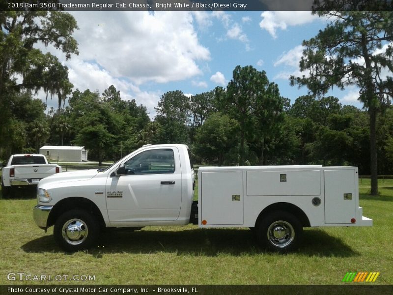 Bright White / Black/Diesel Gray 2018 Ram 3500 Tradesman Regular Cab Chassis
