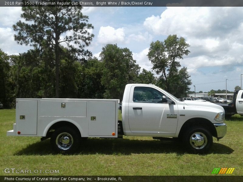 Bright White / Black/Diesel Gray 2018 Ram 3500 Tradesman Regular Cab Chassis