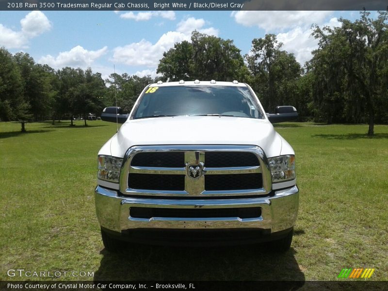 Bright White / Black/Diesel Gray 2018 Ram 3500 Tradesman Regular Cab Chassis