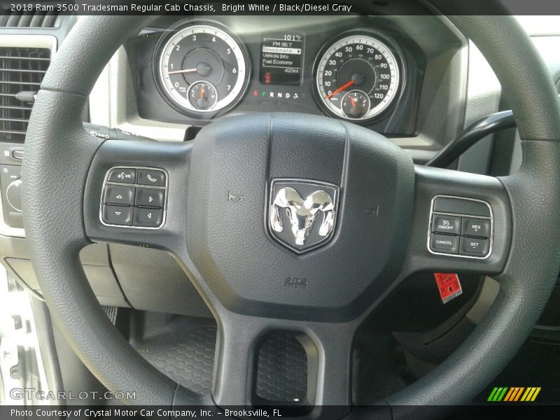 Bright White / Black/Diesel Gray 2018 Ram 3500 Tradesman Regular Cab Chassis