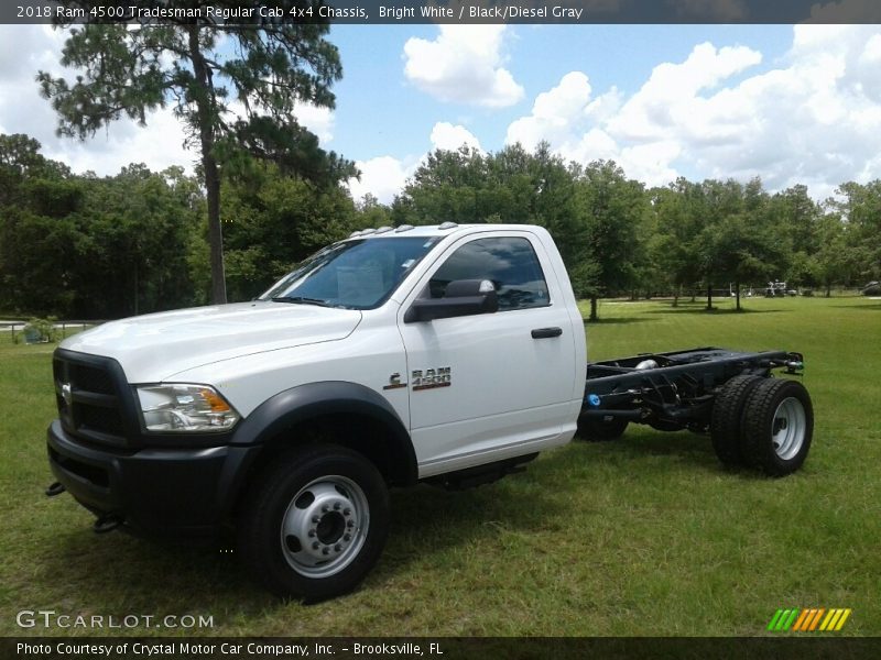 Bright White / Black/Diesel Gray 2018 Ram 4500 Tradesman Regular Cab 4x4 Chassis