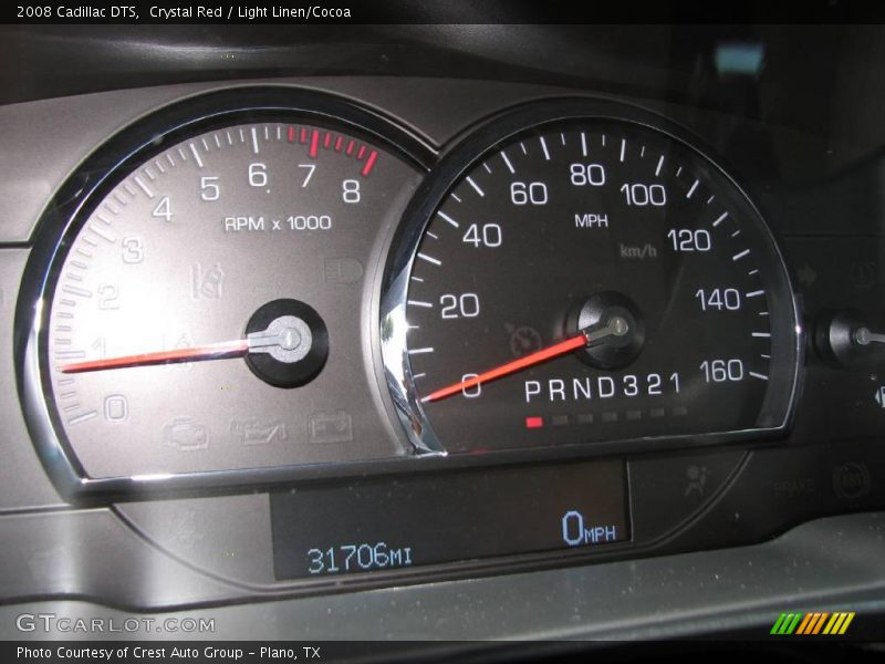 Crystal Red / Light Linen/Cocoa 2008 Cadillac DTS