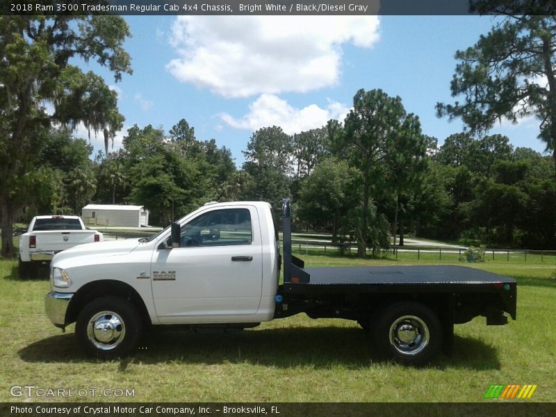 Bright White / Black/Diesel Gray 2018 Ram 3500 Tradesman Regular Cab 4x4 Chassis