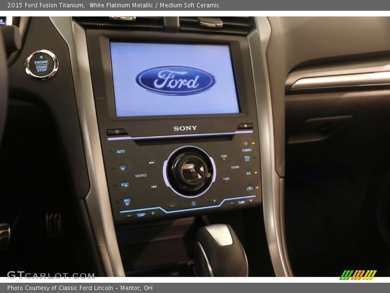 White Platinum Metallic / Medium Soft Ceramic 2015 Ford Fusion Titanium