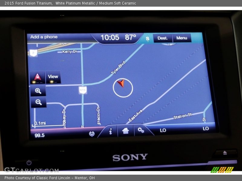 White Platinum Metallic / Medium Soft Ceramic 2015 Ford Fusion Titanium