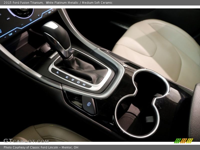 White Platinum Metallic / Medium Soft Ceramic 2015 Ford Fusion Titanium