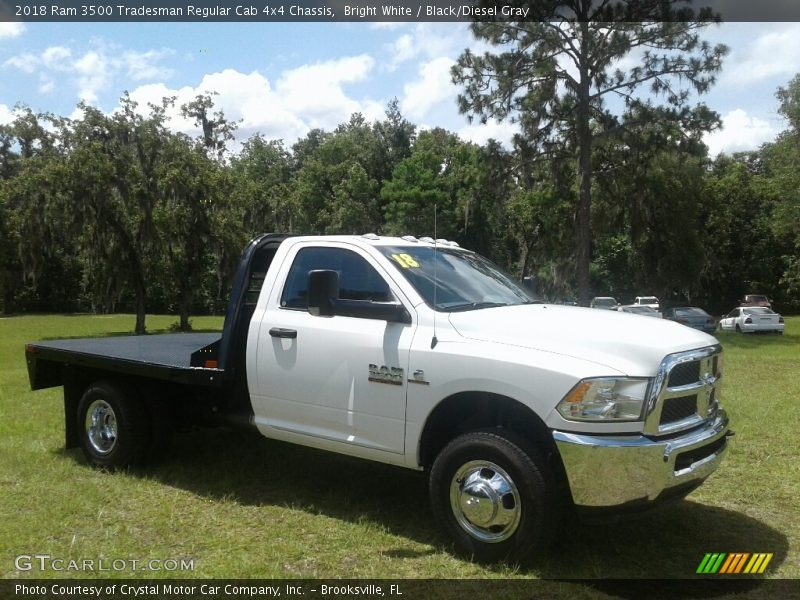 Bright White / Black/Diesel Gray 2018 Ram 3500 Tradesman Regular Cab 4x4 Chassis