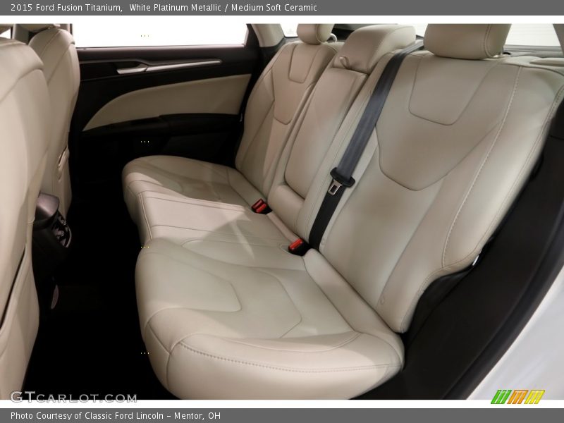 White Platinum Metallic / Medium Soft Ceramic 2015 Ford Fusion Titanium
