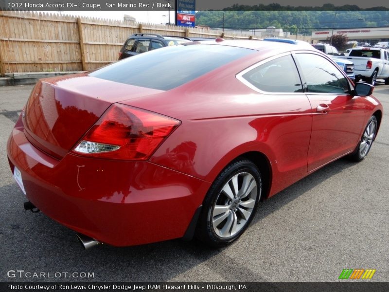 San Marino Red / Black 2012 Honda Accord EX-L Coupe