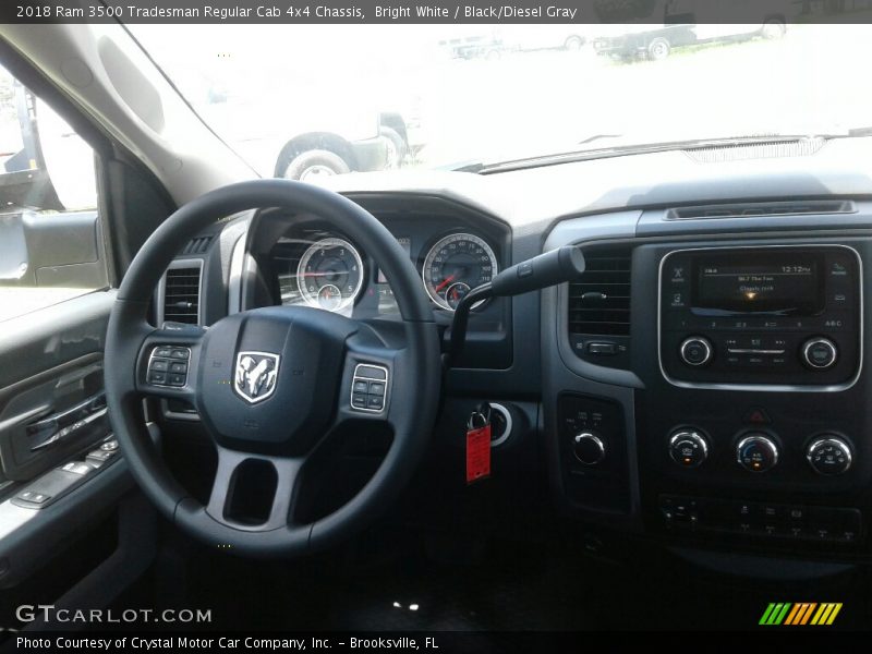 Bright White / Black/Diesel Gray 2018 Ram 3500 Tradesman Regular Cab 4x4 Chassis