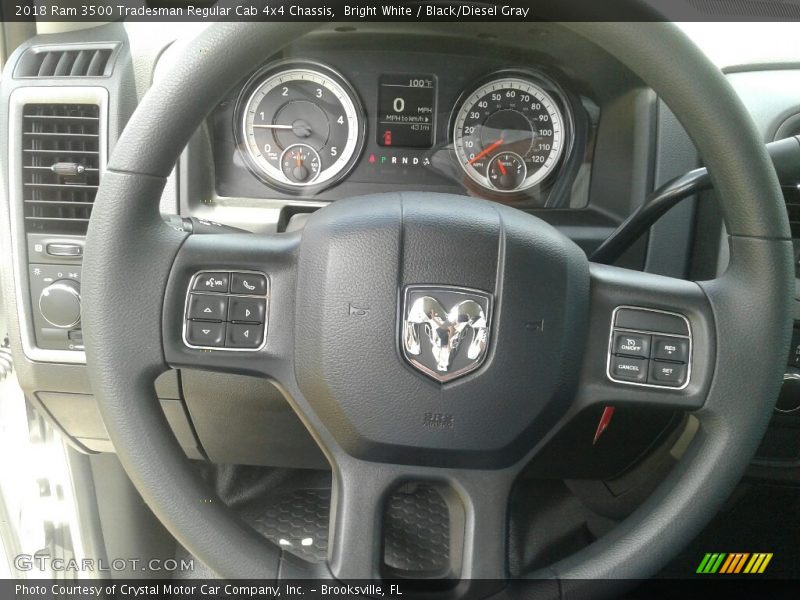 Bright White / Black/Diesel Gray 2018 Ram 3500 Tradesman Regular Cab 4x4 Chassis