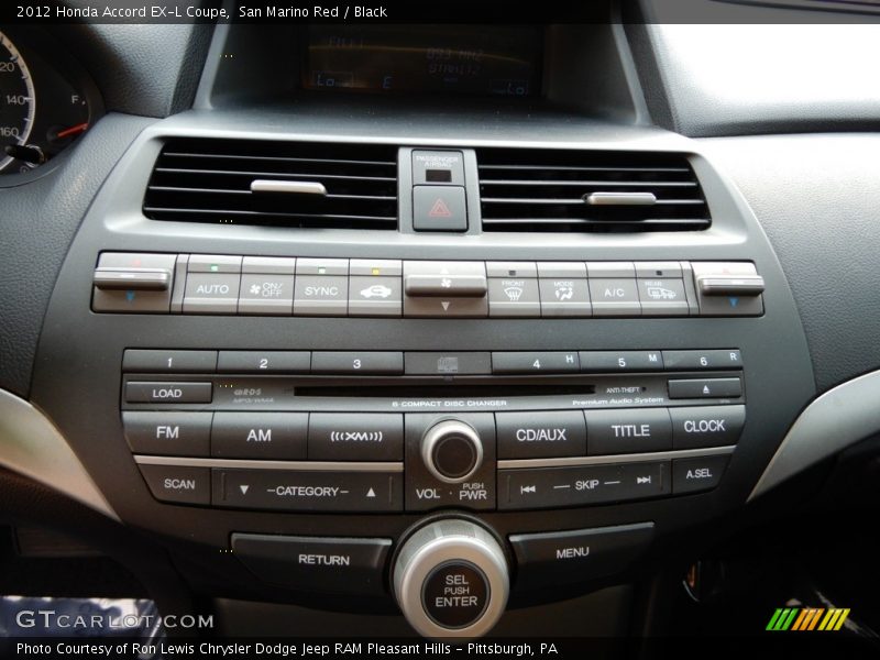 San Marino Red / Black 2012 Honda Accord EX-L Coupe