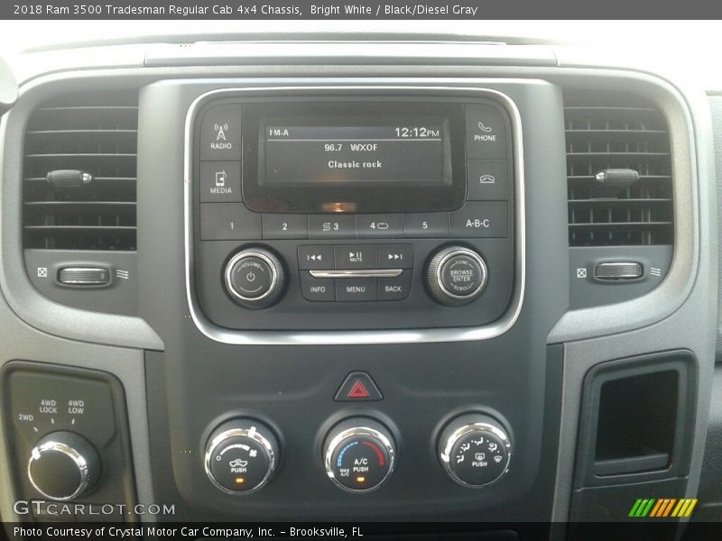 Bright White / Black/Diesel Gray 2018 Ram 3500 Tradesman Regular Cab 4x4 Chassis