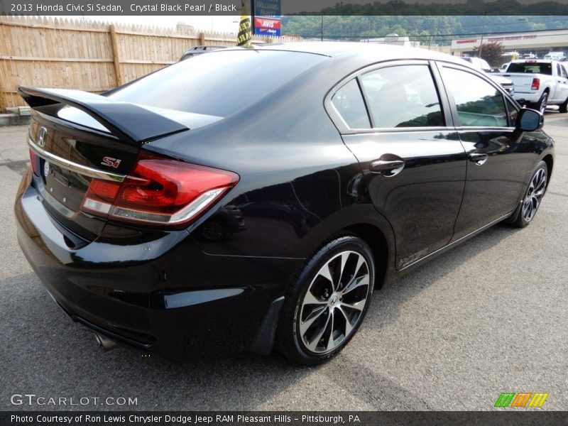 Crystal Black Pearl / Black 2013 Honda Civic Si Sedan