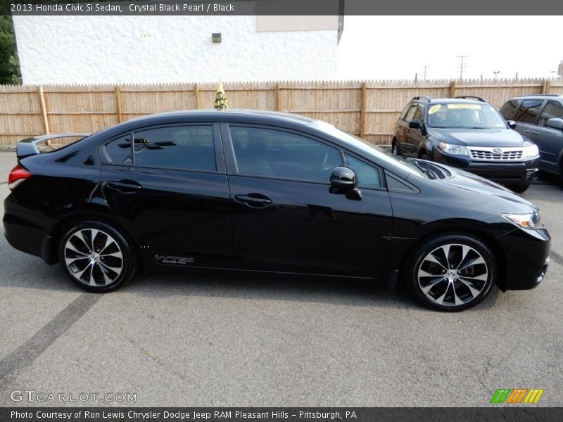 Crystal Black Pearl / Black 2013 Honda Civic Si Sedan