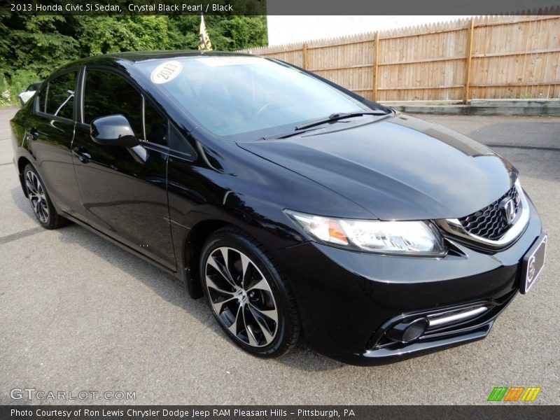 Crystal Black Pearl / Black 2013 Honda Civic Si Sedan