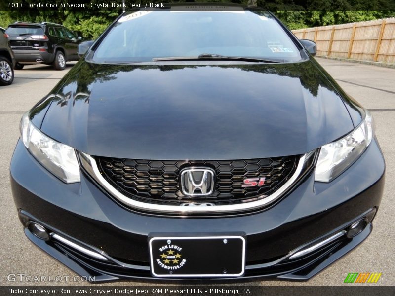 Crystal Black Pearl / Black 2013 Honda Civic Si Sedan
