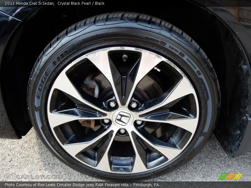 Crystal Black Pearl / Black 2013 Honda Civic Si Sedan