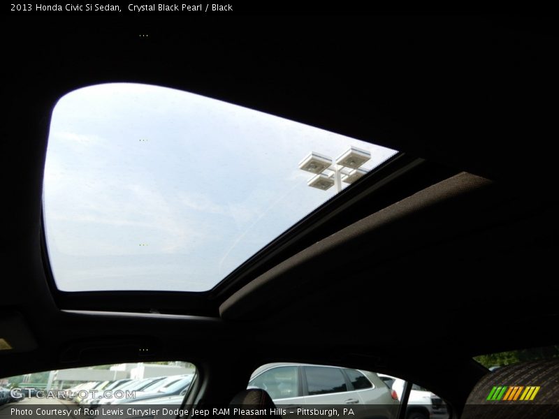Crystal Black Pearl / Black 2013 Honda Civic Si Sedan