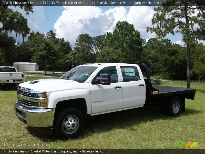 Summit White / Dark Ash/Jet Black 2018 Chevrolet Silverado 3500HD Work Truck Crew Cab 4x4 Chassis