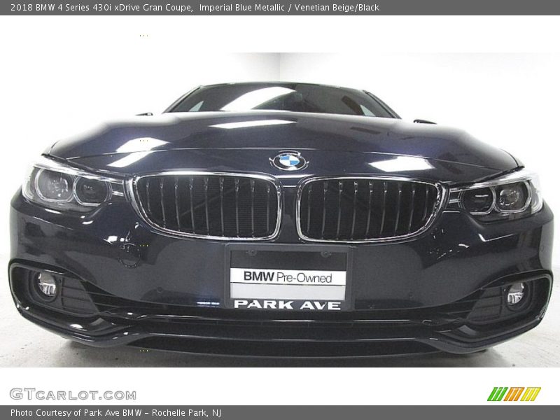 Imperial Blue Metallic / Venetian Beige/Black 2018 BMW 4 Series 430i xDrive Gran Coupe