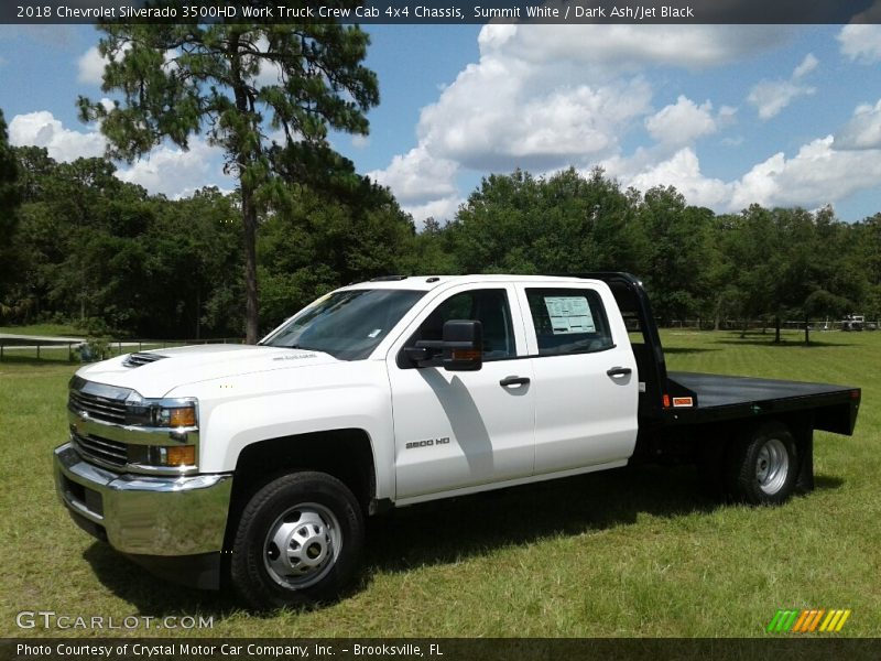 Summit White / Dark Ash/Jet Black 2018 Chevrolet Silverado 3500HD Work Truck Crew Cab 4x4 Chassis