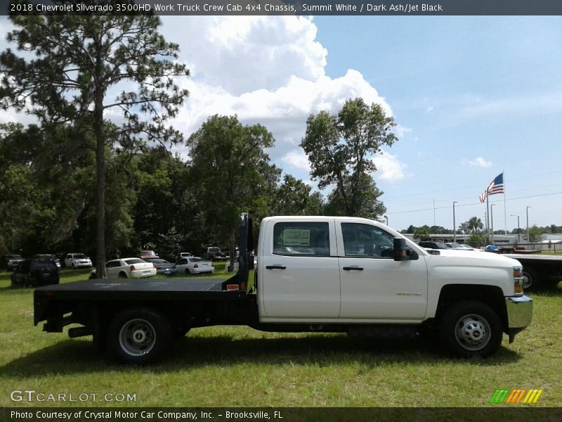 Summit White / Dark Ash/Jet Black 2018 Chevrolet Silverado 3500HD Work Truck Crew Cab 4x4 Chassis