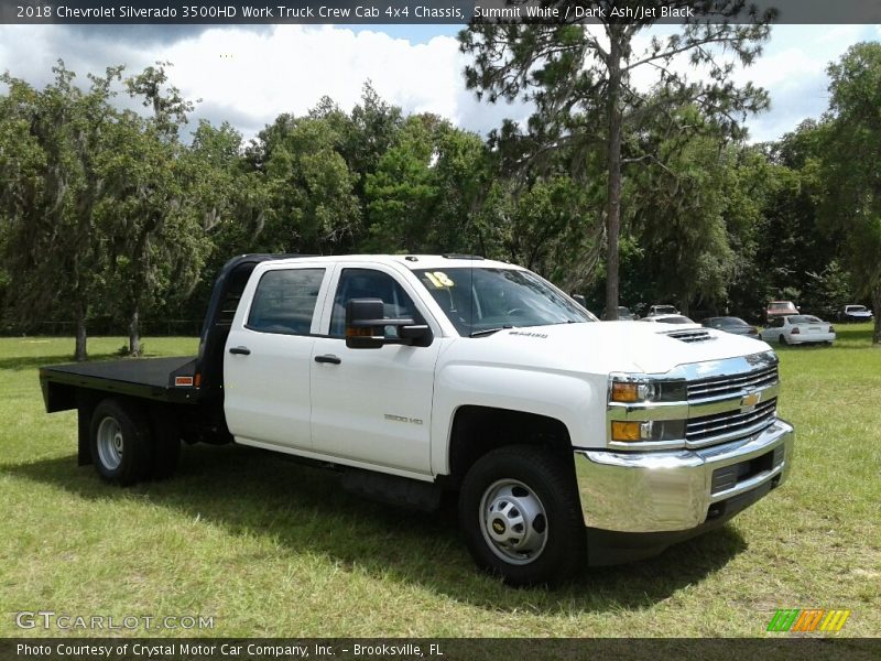Summit White / Dark Ash/Jet Black 2018 Chevrolet Silverado 3500HD Work Truck Crew Cab 4x4 Chassis