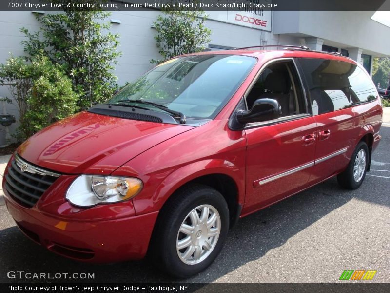 Inferno Red Crystal Pearl / Dark Khaki/Light Graystone 2007 Chrysler Town & Country Touring