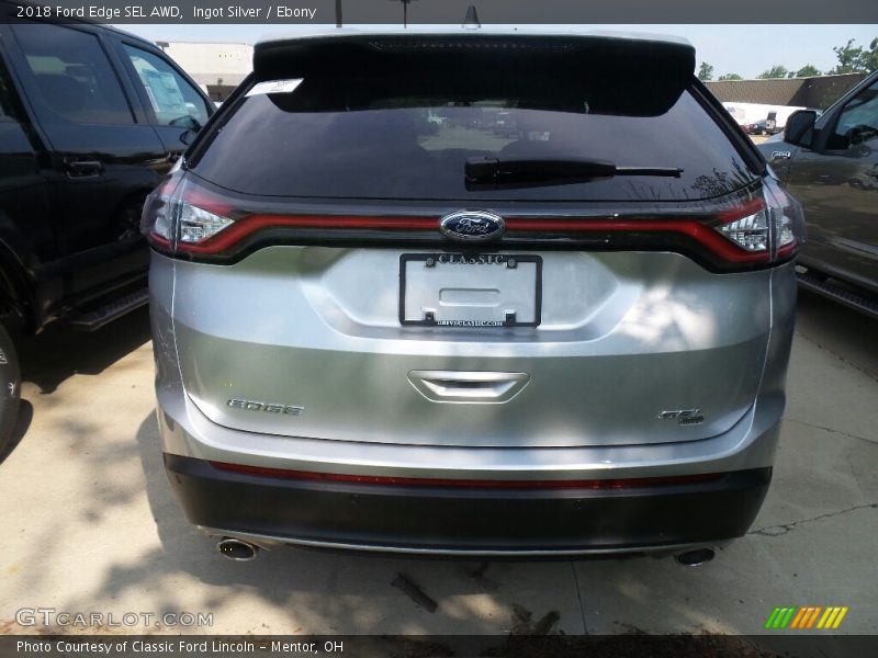 Ingot Silver / Ebony 2018 Ford Edge SEL AWD