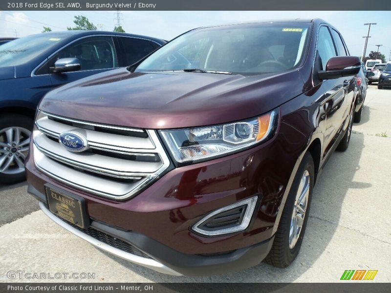Burgundy Velvet / Ebony 2018 Ford Edge SEL AWD