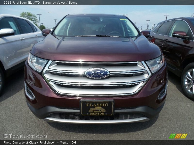 Burgundy Velvet / Ebony 2018 Ford Edge SEL AWD