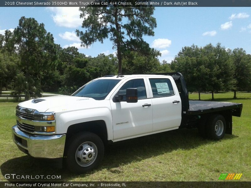 Summit White / Dark Ash/Jet Black 2018 Chevrolet Silverado 3500HD Work Truck Crew Cab 4x4 Chassis