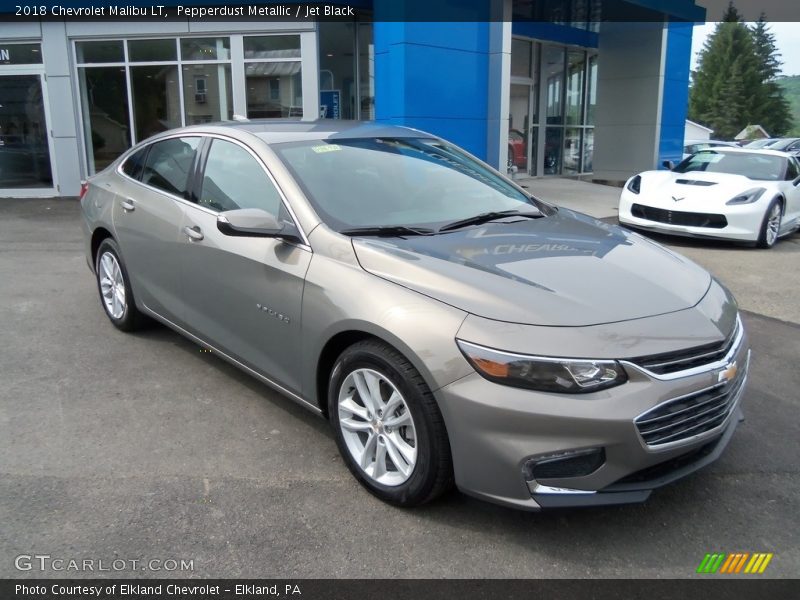 Pepperdust Metallic / Jet Black 2018 Chevrolet Malibu LT